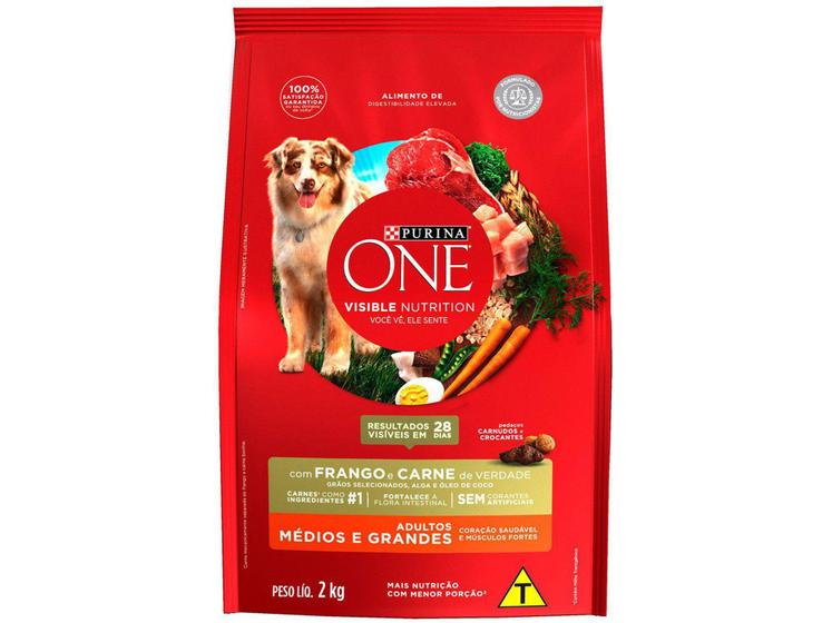 Ração Super Premium para Cachorro Purina One - Frango e Carne Adulto 2Kg Menor preço em Ração Super Premium para Cachorro Purina One - Frango e Carne Adulto 2Kg