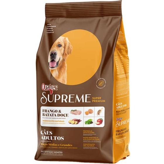 Imagem de Ração Supreme Quatree para Cães Adultos de Porte Médio e Grande Sabor Frango e Arroz 15kg