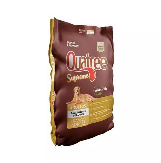 Ração Supreme Quatree para Cães Adultos de Porte Médio e Grande Sabor Frango e Arroz 15kg é boa?
