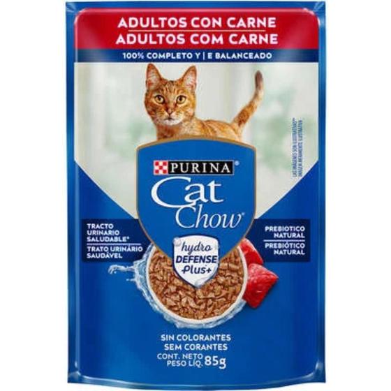 Imagem de Ração Úmida Cat Chow Sachê Adultos Carne Ao Molho 85g