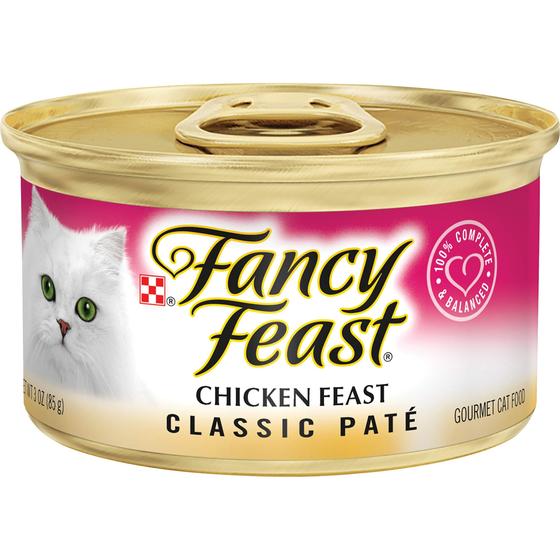 Imagem de Ração Úmida Fancy Feast Chicken Pate para Gatos - 85g (Pacote com 24)