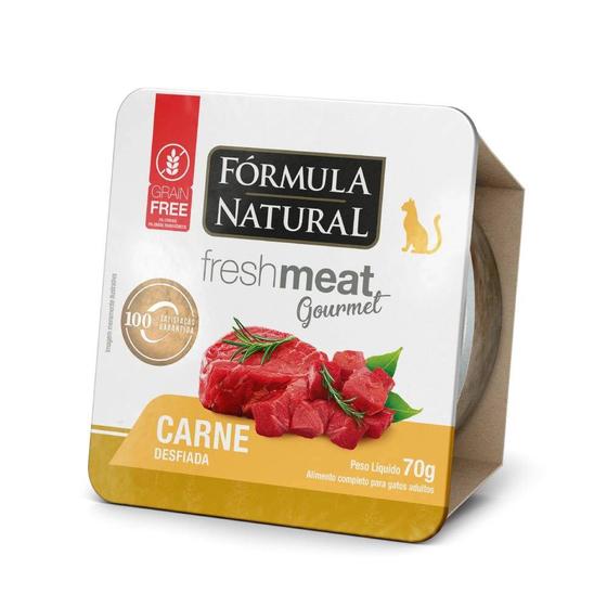 Imagem de Ração Úmida Fórmula Natural Fresh Meat Gourmet para Gatos Sabor Carne Desfiada 70g