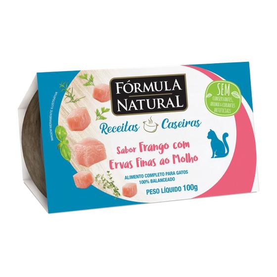 Imagem de Ração Úmida Formula Natural Receitas Caseiras Gatos Adultos Frango com Ervas Finas 100g Alimento Natural