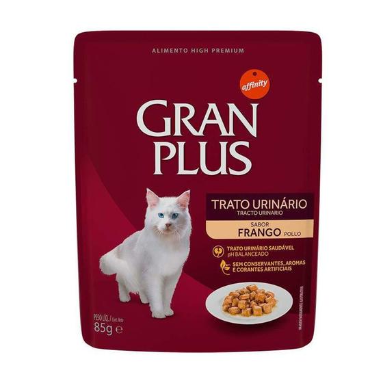 Imagem de Ração Úmida GranPlus Gourmet Sachê para Gatos Adultos Trato Urinário Sabor Frango - 85g - Gran Plus