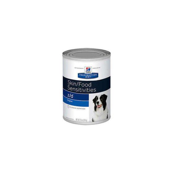 Imagem de Ração Úmida Hill's Prescription Diet Lata Z/D Alergias Alimentares e da Pele para Cães Adultos 370g