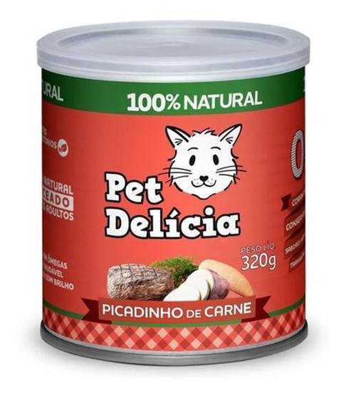 Imagem de Ração Úmida Natural Pet Delícia Picadinho Carne Gatos 320G