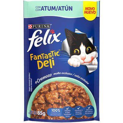 Imagem de  Ração Úmida Nestlé Purina Felix Fantastic Deli Atum para Gatos Adultos