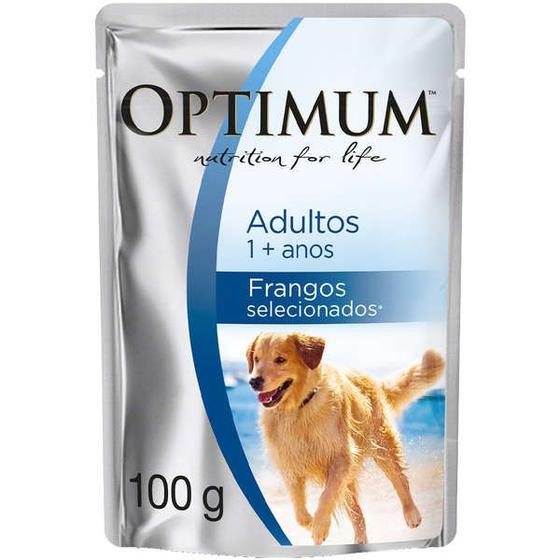 Imagem de Ração Úmida Optimum para Cães Adultos Sabor Frango 100g