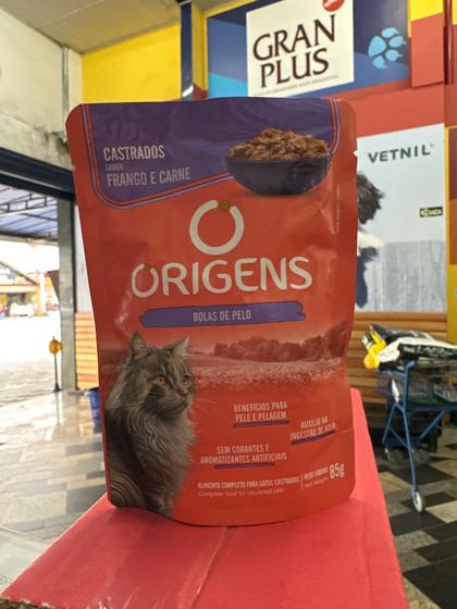 Imagem de Ração úmida origens gatos castrados sabor frango e carne