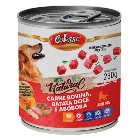 Ração Úmida para Cachorro Colosso Natural Adulto Patê Sabor Carne ...