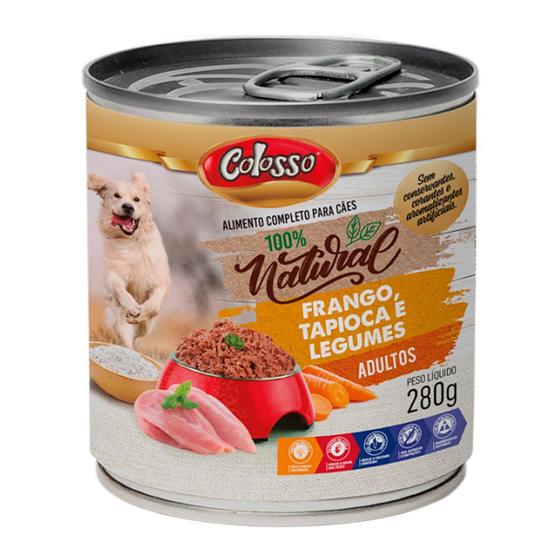 Ração Úmida para Cachorro Colosso Natural Adulto Patê Sabor Frango ...