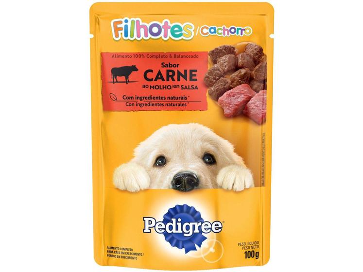 Imagem de Ração Úmida para Cachorro Filhote Sachê Pedigree - Carne ao Molho 100g