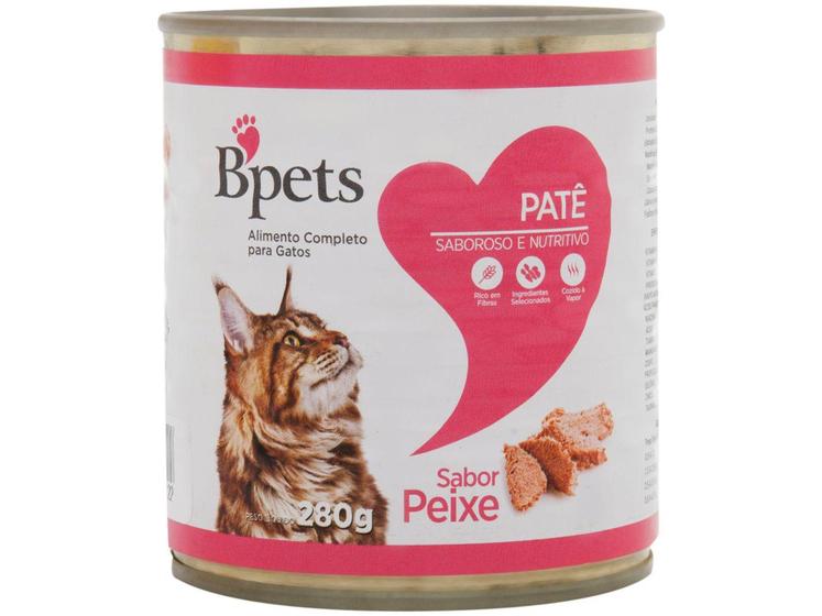 Imagem de Ração Úmida para Gato Adulto Lata Bpets Patê - Salmão 280g