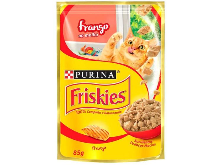 Imagem de Ração Úmida para Gato Adulto Sachê - Friskies Frango ao Molho 85g