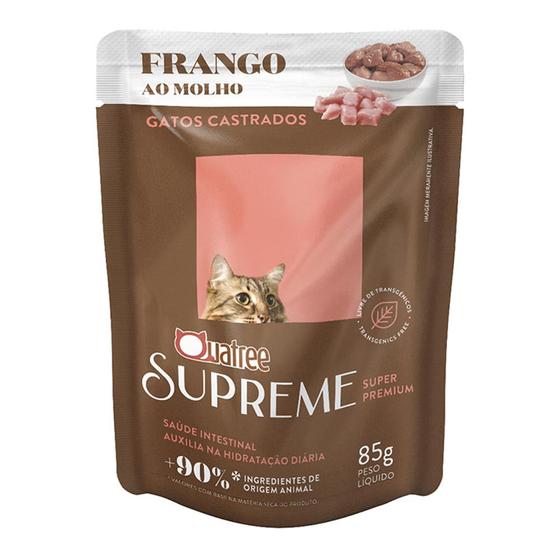 Imagem de Ração Úmida para Gatos Castrados Quatree Supreme Super Premium Frango ao Molho 85g