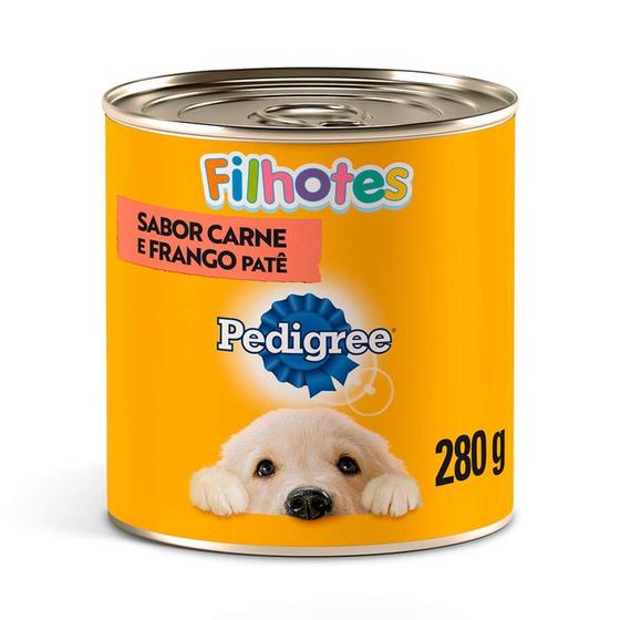 Imagem de Ração Úmida Pedigree Lata Patê de Carne e Frango para Cães Filhotes 280g