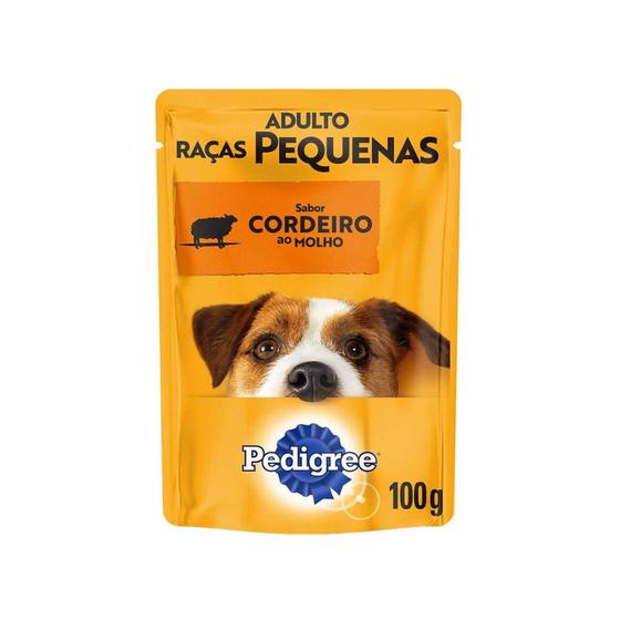 Imagem de Ração Úmida Pedigree Sachê Cordeiro ao Molho para Cães Adultos de Raças Pequenas - 100 g