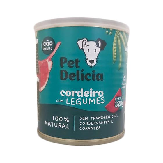 Imagem de Ração Úmida Pet Delícia Cão Adulto Cordeiro com Legumes 320g