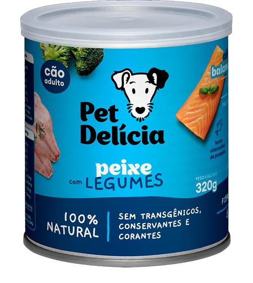 Imagem de Ração Úmida Pet Delícia Peixe Com Legumes Cães 320G