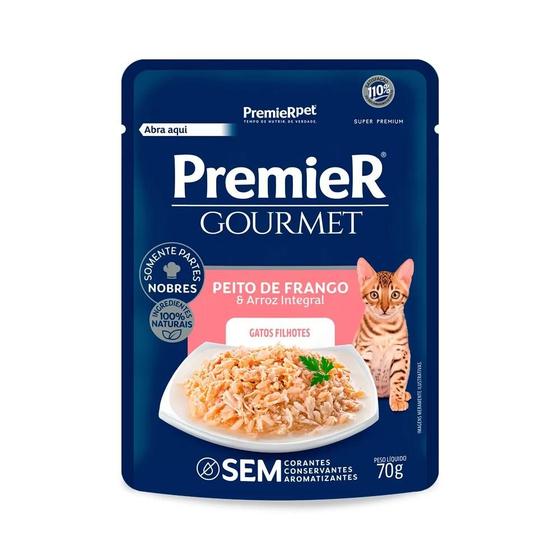 Imagem de Ração Úmida Premier Gourmet Gatos Filhotes Frango 70g