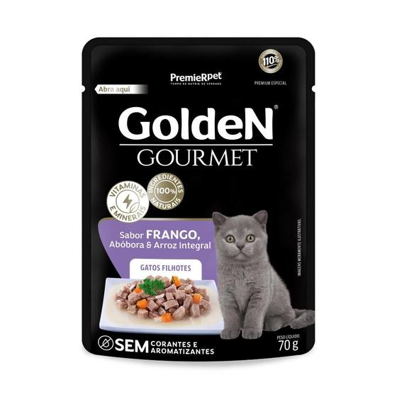 Imagem de Ração Úmida PremieR Pet Golden Gourmet Frango para Gatos Filhotes - 70 g