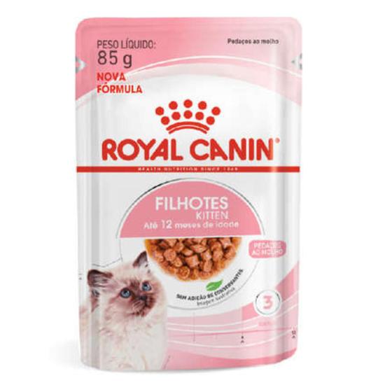 Ração Úmida Royal Canin Gato Filhote 12 meses Kitten Wet 85g Ração Úmida para Gato Magazine