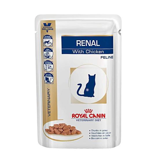 Imagem de Ração Úmida Royal Canin Sachê Veterinary Renal Gatos Adultos