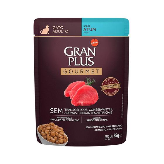 Imagem de Ração Úmida Sachê GranPlus Gourmet Gatos Adultos Atum 85g