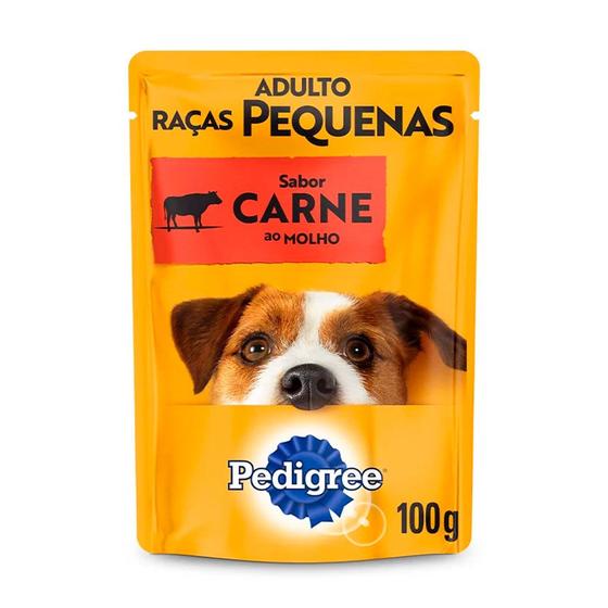 Imagem de Ração Úmida Sache Pedigree Raças Pequenas Adulto Carne 100g