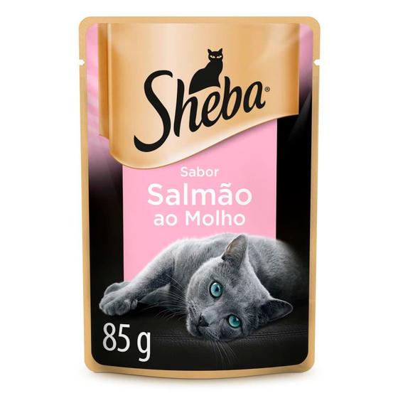 Imagem de Ração Úmida Sheba Sachê Gatos Adultos Salmão 85g