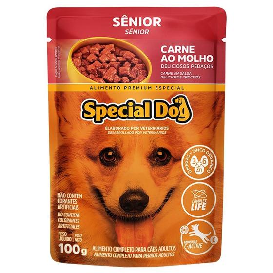 Imagem de Ração Úmida Special Dog Sachê Carne para Cães Sênior - 100 g