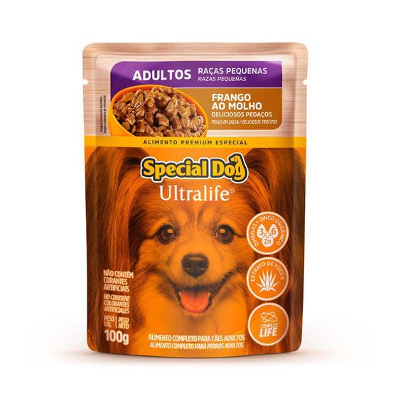 Imagem de Ração Úmida Special Dog Ultralife para Cães Adultos de Porte Pequeno Sabor Frango ao Molho 100g