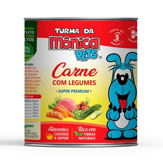 Imagem de Ração Úmida Turma da Mônica Pets Carne com Legumes para Cães 280 g