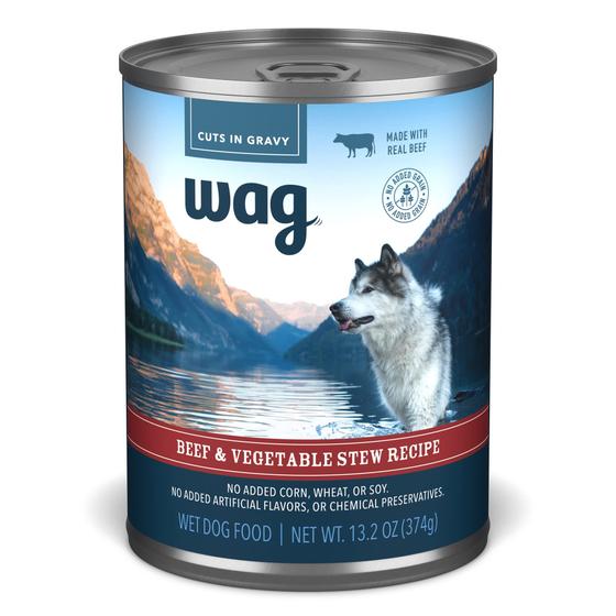 Imagem de Ração Úmida Wag Stew Beef & Vegetable para Cães - 390mL (Pacote com 12)