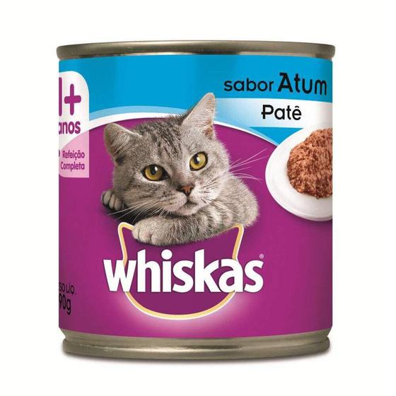 Imagem de Ração Úmida Whiskas Lata Gatos Adultos Sabor Atum - 290g