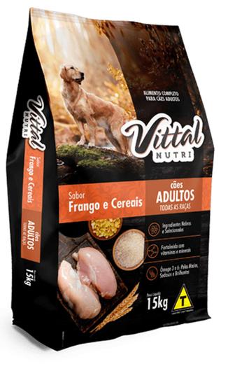 Imagem de Ração Vittal Nutri 15kg cães adultos todas as raças frango e cereais