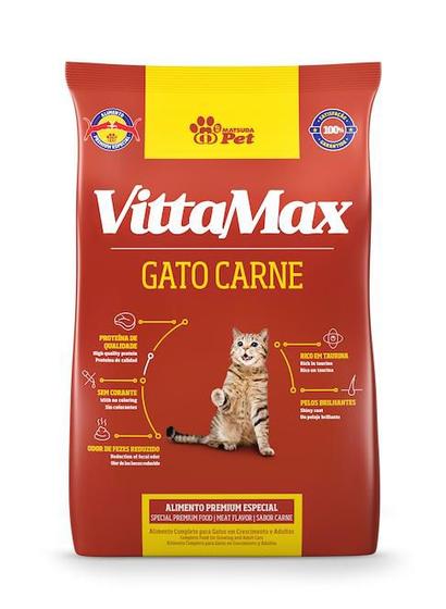 Imagem de Ração Vittamax Gato Carne 30% 10,1 Kg - Matsuda