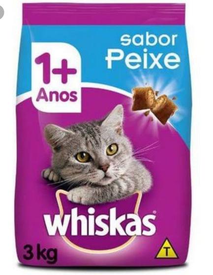 Imagem de Ração Whiskas 3Kg Gatos Adultos Sabor Peixe