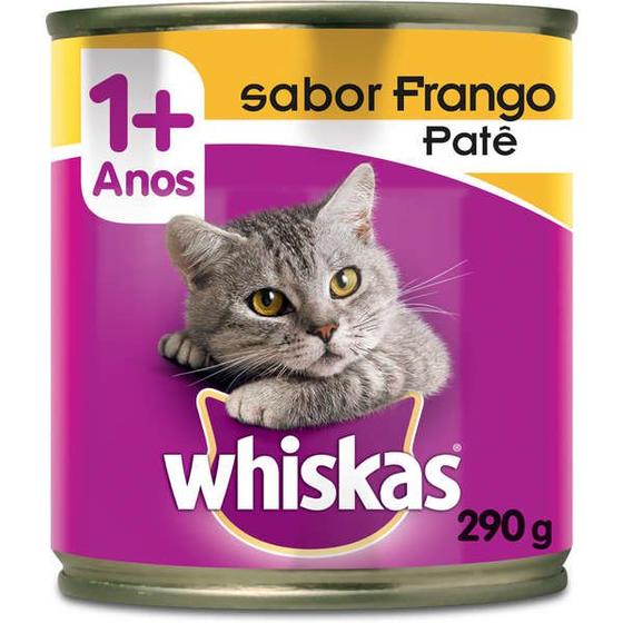 Imagem de Ração Whiskas Frango Patê Lata 290 Gr