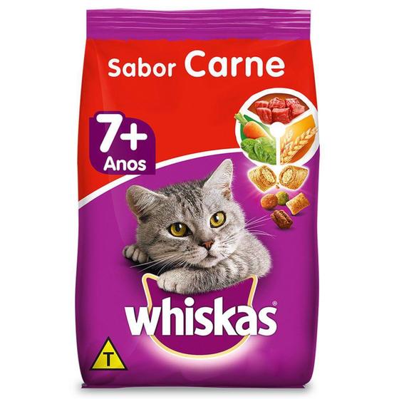 Imagem de Ração Whiskas Gatos 7+ Sabor Carne 1Kg