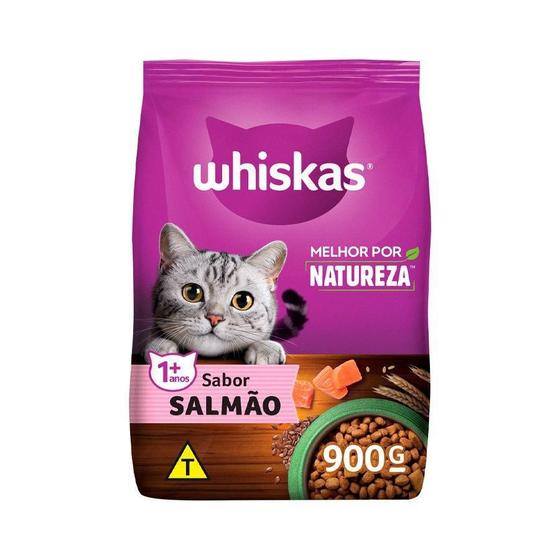 Imagem de Ração Whiskas Melhor Por Natureza Salmão Gatos Adultos 900G