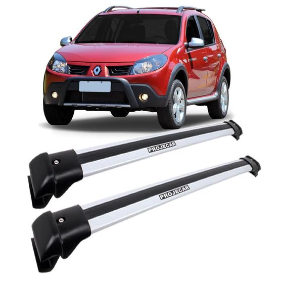 Prata Rack Rack Bagageiro Teto Sandero Stepway Prata Aluminio - SP RACK - Rack e ...