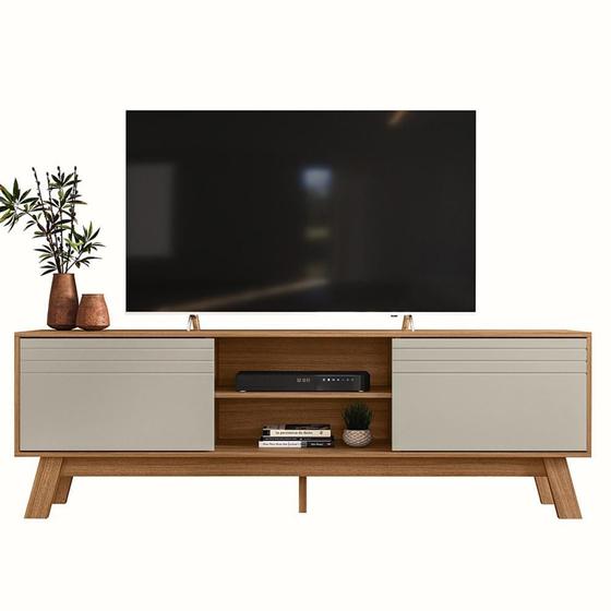 Rack Bancada Dubai para TV até 70” - Peternella Móveis Menor preço em Rack Bancada Dubai para TV até 70” - Peternella Móveis