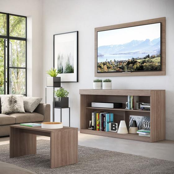 Rack C/ Painel Para TV Até 55 Pol + Mesa De Centro Inovare Multimóveis Menor preço em Rack C/ Painel Para TV Até 55 Pol + Mesa De Centro Inovare Multimóveis