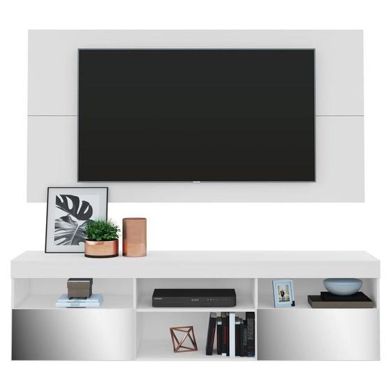 Imagem de Rack com Espelho e Painel para TV até 65" Multimóveis Flórida FG3137 Branco