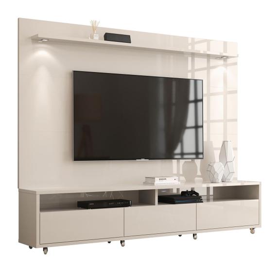 Rack com Painel Aspen 1.8 Off White - MoveisAqui Menor preço em Rack com Painel Aspen 1.8 Off White - MoveisAqui