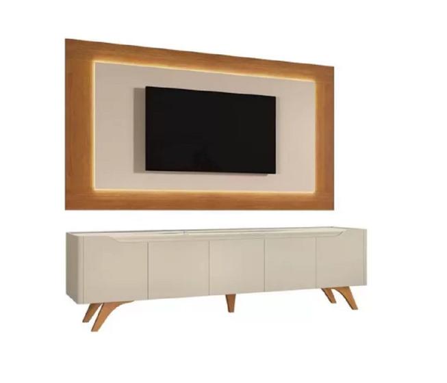 Imagem de Rack com Painel Atenas com Led para TV até 65" Mavaular