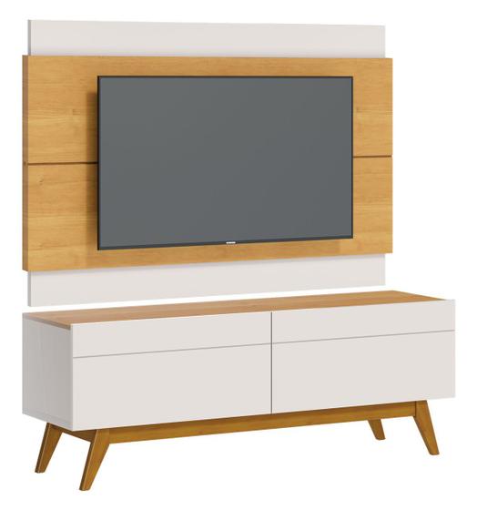 Imagem de Rack com Painel Classic 2G 1.4 Nature com Off White - Imcal Móveis