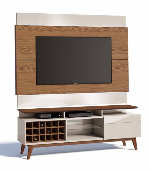 Imagem de Rack com Painel Classic +AD 1.8 Freijó com Off White - Imcal Móveis
