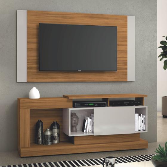 Rack com Painel Freijo Trend/Off White - Notável - Rack com Painel ...